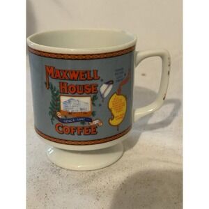 VTG Maxwell House Coffee Cups Mugs 1970s Pedestal Footed Small